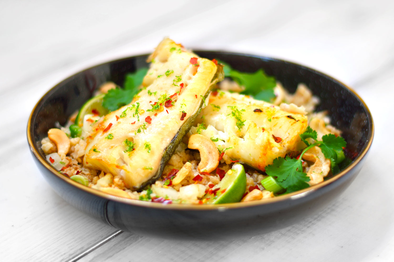 Coconut-Lime Cod & Cauliflower Rice