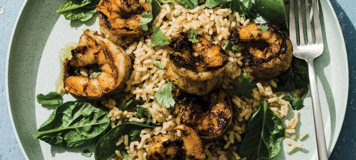 Jamaican Jerk Shrimp with Rum Glaze
