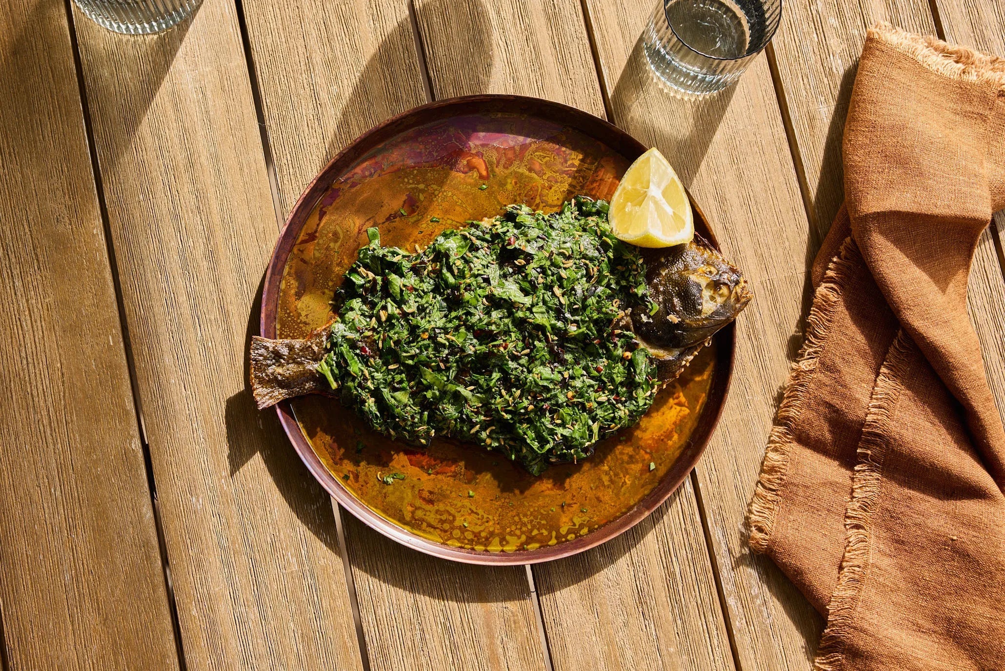 Flounder With Salmoriglio
