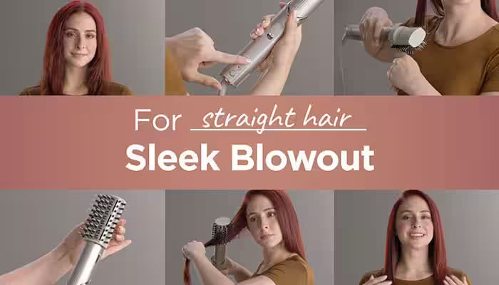Sleek Blowout for Straight Hair