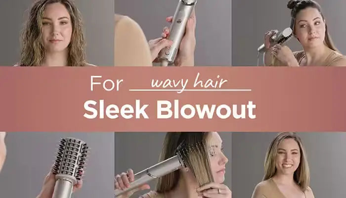 Sleek Blowout for Wavy Hair