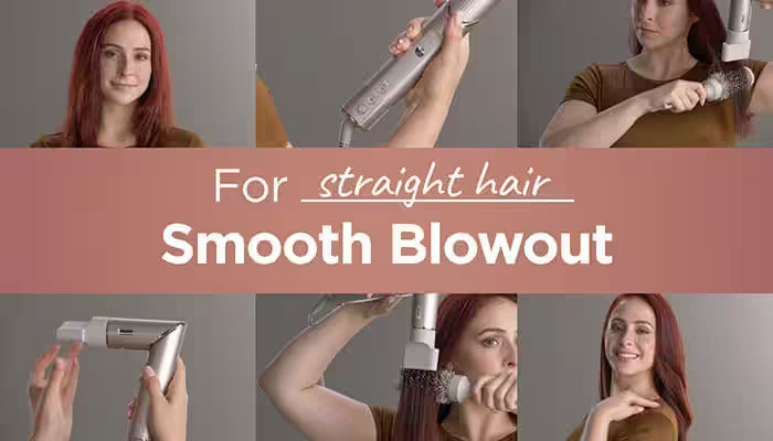 Smooth Blowout for Straight Hair