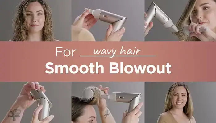 Smooth Blowout for Wavy Hair