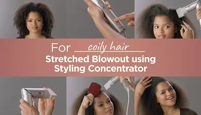 Stretched Blowout for Coily Hair