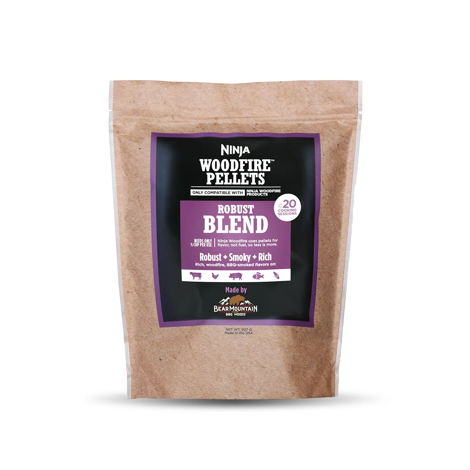 Ninja Woodfire Grill Robust Blend Pellets 900g